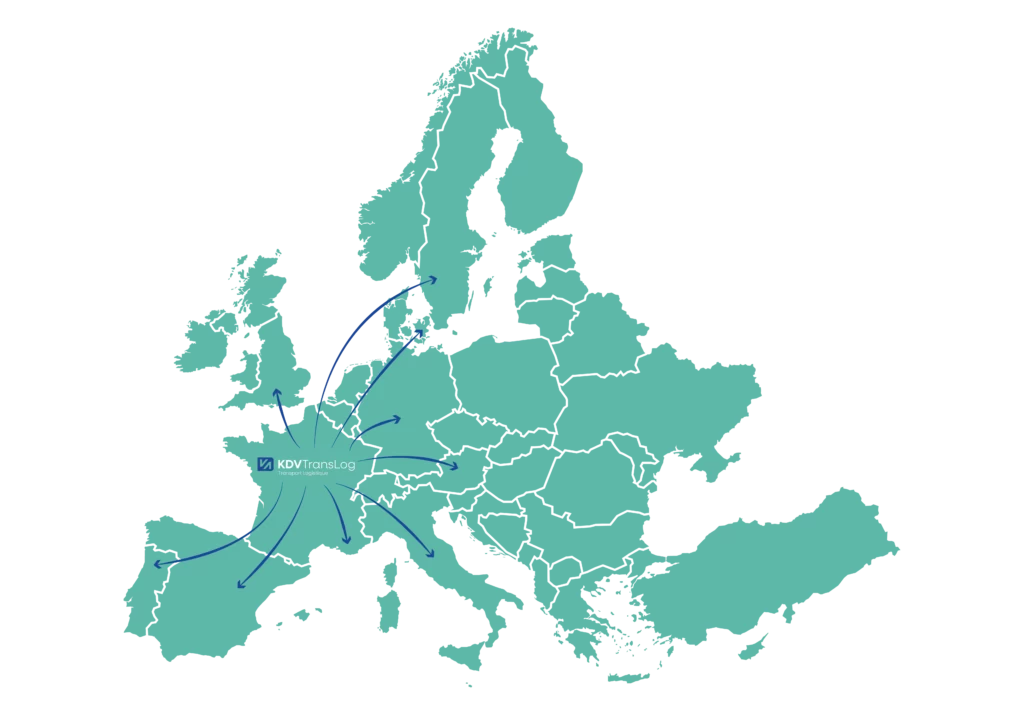 KDV TRANSLOG - carte europe saarlorlux