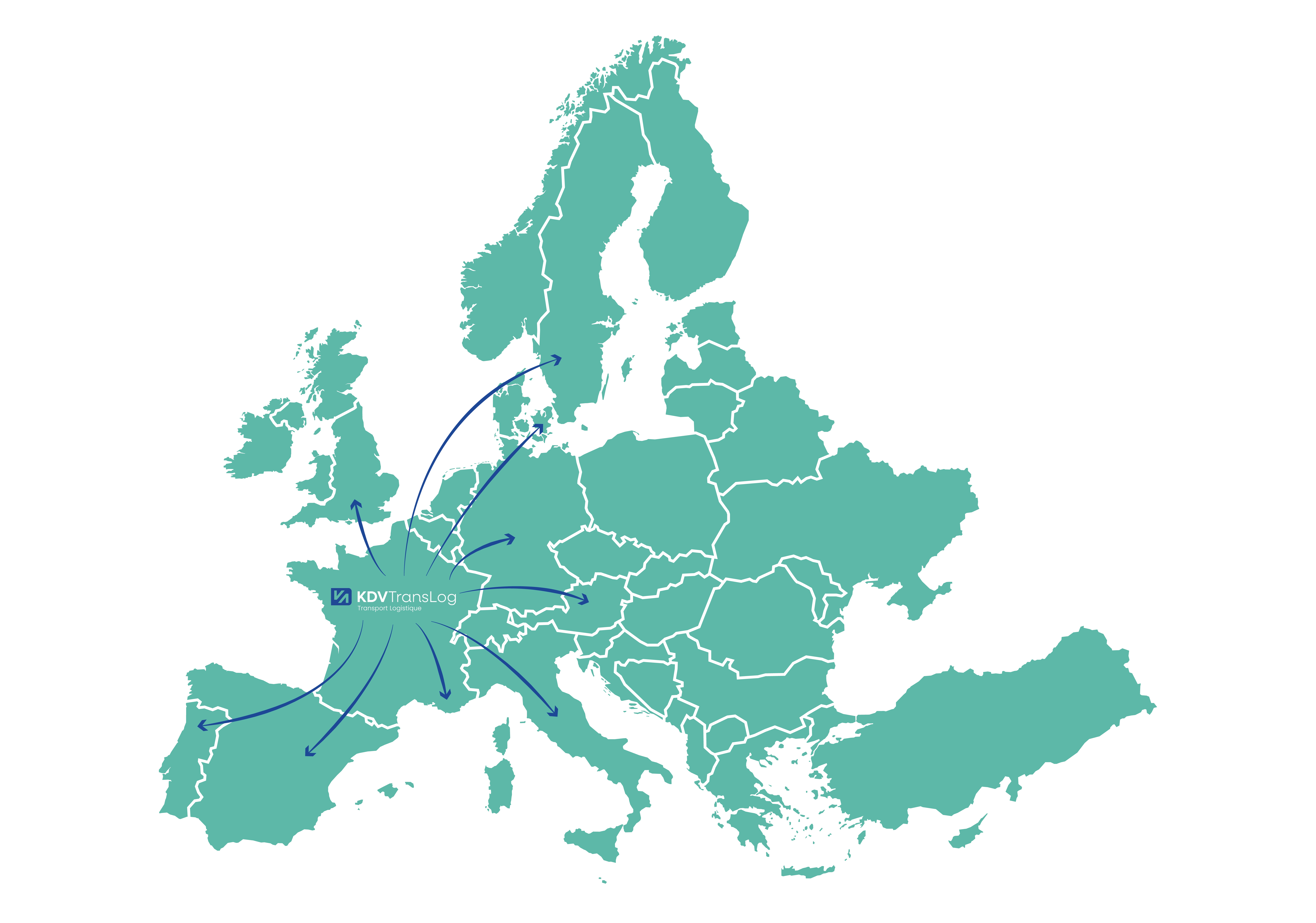 KDV TRANSLOG - carte europe saarlorlux